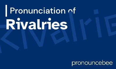 how to pronounce rivalry|How to pronounce RIVALRY in English .
